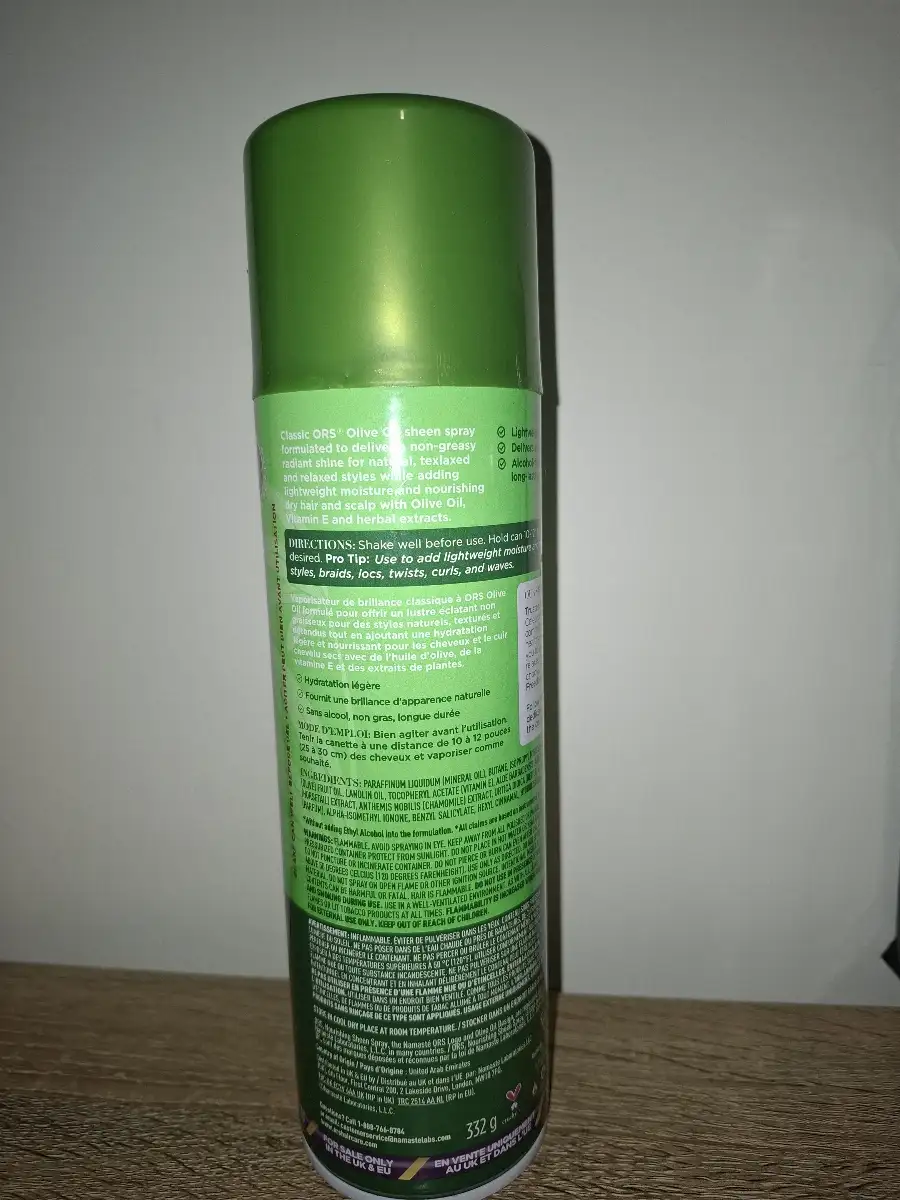 Spray brillance nourrissant à l'huile d'olive 472ml - ORS