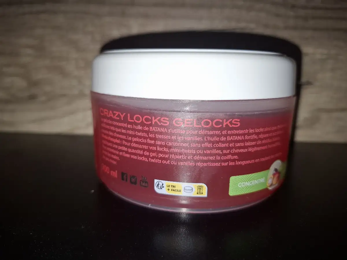 CRAZY LOCKS- GELOCKS  Gel concentré en huile de BATANA 300ml