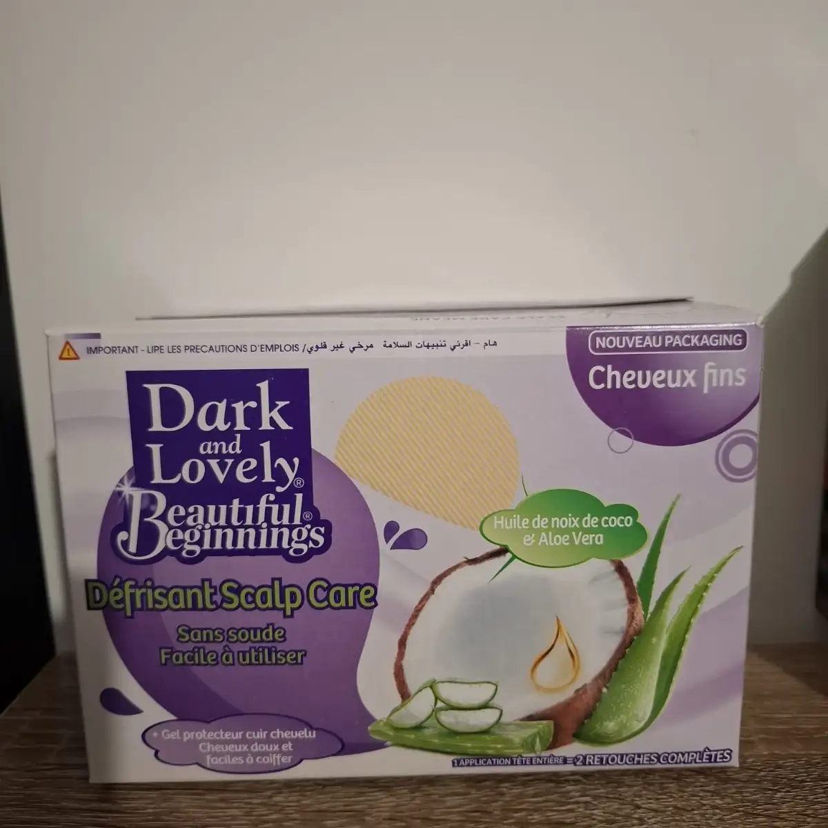 Kit De Défrisant Coco et Aloé Véra cheveux fins - Dark and Lovely